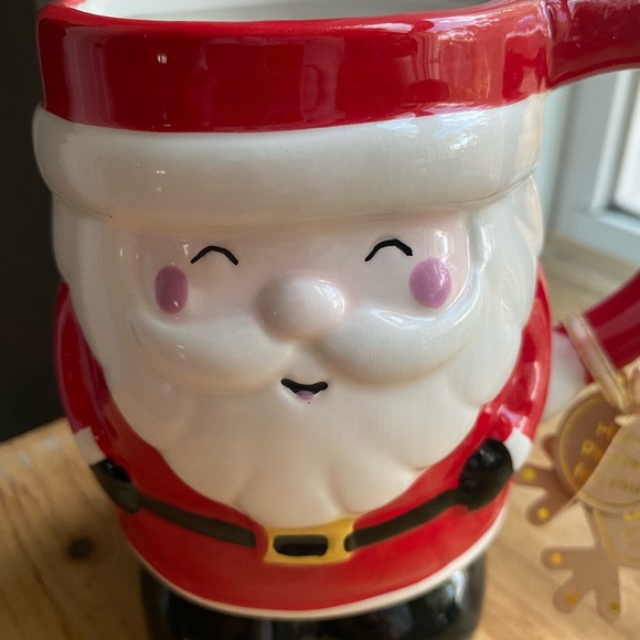 NWT Rare 3 Hand Painted Holiday Coffee Mugs Snowman Mug Santa Mug Christmas Tree - Picture 8 of 8